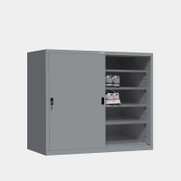 ราคา ICONIC ตู้รองเท้า ประตูบานเลื่อนทึบ 5 ชั้นวาง MSS-C4 สีเทา 4 ฟุต (YA05607)