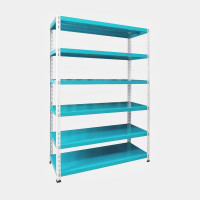 ราคา ชั้นวางของขนาด 4 ฟุต 6 ชั้นวาง รับน้ำหนักได้ 70 กิโลกรัมต่อชั้น ไอคอนิค MSR-46 สีฟ้า (YA05619)