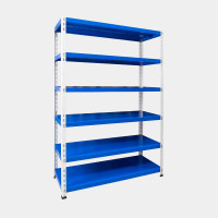 ราคา ชั้นวางของขนาด 4 ฟุต 6 ชั้นวาง รับน้ำหนักได้ 70 กิโลกรัมต่อชั้น ไอคอนิค MSR-46 สีน้ำเงิน (YA05618)
