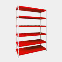 ราคา ชั้นวางของขนาด 4 ฟุต 6 ชั้นวาง รับน้ำหนักได้ 70 กิโลกรัมต่อชั้น ไอคอนิค MSR-46 สีแดง (YA05624)