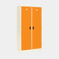 ราคา ตู้เสื้อผ้าเหล็ก บานเปิดมีคั่นกลาง มี 9 สี ไอคอนิค MWO-2 สีขาว-ส้ม (YA06491)