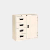 ราคา ตู้เก็บเอกสาร 1 บานเปิด 4 ลิ้นชัก ไอคอนิค MR-34 สีครีม 3 ฟุต (YA06809)