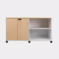 ราคา ตู้เอกสารไม้ไซด์บอร์ด (ล็อครหัส) สำหรับวางข้างโต๊ะทำงาน ไอคอนิค รุ่น WS-MB4D สีเมเปิ้ล-ขาว (YA07199)