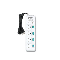 ราคา รางปลั๊กไฟ มอก. BlueSwitch 4ช่อง 4สวิตช์ CSC AS144CSB-5M 5เมตร (YA07294)