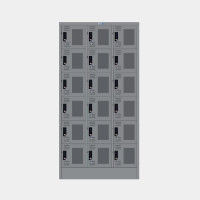 ราคา ตู้ล็อคเกอร์ 18 ช่อง บานกระจก เห็นสิ่งของภายใน ช่องโล่ง ไอคอนิค MLK-18G สีเทา 3 ฟุต (YA08006)