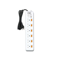 ราคา รางปลั๊กไฟ มอก. OrangeSwitch 6ช่อง 6สวิตซ์ 5เมตร CSC AS166CSO-5M (YA08547)