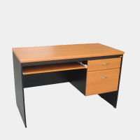 ราคา โต๊ะคอมพิวเตอร์ พร้อมถาดวางคีย์บอร์ดและลิ้นชัก ไอคอนิค TF-100Y สีเชอร์รี่-ดำ 100 ซม. (YA09168)