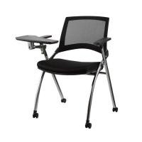 ราคา เก้าอี้เลคเชอร์ มีเท้าแขน ขาเหล็กชุบโครเมียมแบบมีล้อ (ผ้า Mesh) โม-เทค M7CL สีดำ (YA09204)