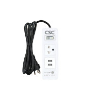 ราคา รางปลั๊กไฟ มอก. WhiteSwitch 1ช่อง+2USB 1สวิตซ์ 5เมตร CSC AS521UW-5M (YA09240)