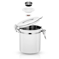 ราคา โถเก็บเมล็ดกาแฟ สูญญากาศ กันความชื้น ขนาด 1.5 ลิตร. (สีขาว) (YA09581)