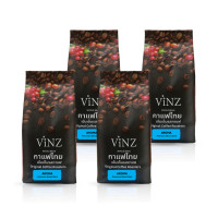ราคา VINZ เมล็ดกาแฟดอยช้าง อาราบิก้าคั่วเข้ม ปลอดสารพิษ อโรม่า 4 ถุง (1 กิโลกรัม.) (YA10401)