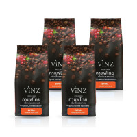 ราคา VINZ เมล็ดกาแฟดอยช้าง อาราบิก้า 100% คั่วเข้ม ปลอดสารพิษ เอ็กตร้า 4 ถุง (1 กิโลกรัม.) (YA10404)