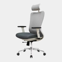 ราคา เก้าอี้สำนักงาน เก้าอี้ทำงานเพื่อสุขภาพ ที่นั่งเลื่อนเข้า-ออกได้ เบาะรองเอวปรับได้แบบ 2D ไอคอนิค IC-02H สีขาว (YA10746)