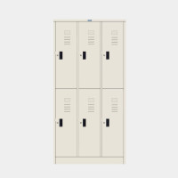 ราคา ตู้ล็อกเกอร์ 6 ประตูู มี 1 ราวแขวนและ 1 แผ่นชั้น ไอคอนิค MLK-6 สีขาวไข่มุก 3 ฟุต (YA10764)