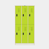ราคา ตู้ล็อกเกอร์ 6 ประตูู มี 1 ราวแขวนและ 1 แผ่นชั้น ไอคอนิค MLK-6 สีขาว-เขียว 3 ฟุต (YA10765)