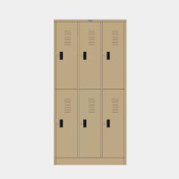 ราคา ตู้ล็อกเกอร์ 6 ประตูู มี 1 ราวแขวนและ 1 แผ่นชั้น ไอคอนิค MLK-6 สีครีม 3 ฟุต (YA10766)