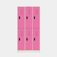 ราคา ตู้ล็อกเกอร์ 6 ประตูู มี 1 ราวแขวนและ 1 แผ่นชั้น ไอคอนิค MLK-6 สีขาว-ชมพู 3 ฟุต (YA10767)