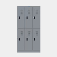 ราคา ตู้ล็อกเกอร์ 6 ประตูู มี 1 ราวแขวนและ 1 แผ่นชั้น ไอคอนิค MLK-6 สีเทา 3 ฟุต (YA10771)