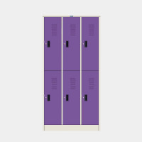 ราคา ตู้ล็อกเกอร์ 6 ประตูู มี 1 ราวแขวนและ 1 แผ่นชั้น ไอคอนิค MLK-6 สีขาว-ม่วง 3 ฟุต (YA10774)