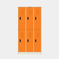 ราคา ตู้ล็อกเกอร์ 6 ประตูู มี 1 ราวแขวนและ 1 แผ่นชั้น ไอคอนิค MLK-6 สีขาว-ส้ม 3 ฟุต (YA10775)