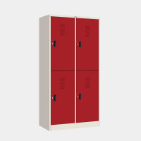 ราคา ตู้ล็อกเกอร์ 4 ประตูู มี 1 ราวแขวน 1 แผ่นชั้น ไอคอนิค MLK-H4 สีขาว-แดง 3 ฟุต (YA10785)