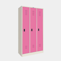 ราคา ตู้ล็อกเกอร์ 3 ประตูู มี 1 ราวแขวน พร้อม 2 แผ่นชั้น ไอคอนิค MLK-H3 สีขาว-ชมพู 3 ฟุต (YA10796)