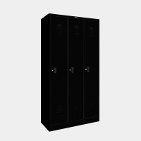 ราคา ตู้ล็อกเกอร์ 3 ประตูู มี 1 ราวแขวน พร้อม 2 แผ่นชั้น ไอคอนิค MLK-H3 สีดำ 3 ฟุต (YA10798)