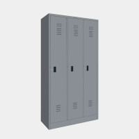 ราคา ตู้ล็อกเกอร์ 3 ประตูู มี 1 ราวแขวน พร้อม 2 แผ่นชั้น ไอคอนิค MLK-H3 สีเทา 3 ฟุต (YA10800)