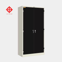 ราคา ตู้เก็บเอกสาร 2 บานเปิด มือจับบิด (มอก.) ไอคอนิค MLK-2M/0.7 สีขาว-ดำ เหล็กหนา 0.5 มม. (YA10812)