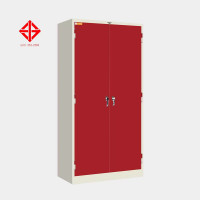 ราคา ตู้เก็บเอกสาร 2 บานเปิด มือจับบิด (มอก.) ไอคอนิค MLK-2M สีขาว-แดง เหล็กหนา 0.7 มม. (YA10823)