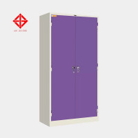 ราคา ตู้เก็บเอกสาร 2 บานเปิด มือจับบิด (มอก.) ไอคอนิค MLK-2M สีขาว-ม่วง เหล็กหนา 0.7 มม. (YA10833)