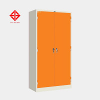 ราคา ตู้เก็บเอกสาร 2 บานเปิด มือจับบิด (มอก.) ไอคอนิค MLK-2M สีขาว-ส้ม เหล็กหนา 0.7 มม. (YA10835)