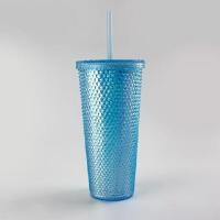 ราคา แก้วคริสตัล พร้อมหลอด 22 ออนซ์ แก้วหนาม Durian อาร์อาร์เอส สีฟ้า (YA11218)