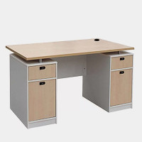 ราคา โต๊ะทํางานผู้บริหาร ลิ้นชักล็อครหัส ขนาด 1.6 ม. ไอคอนิค WS-DK02 สีเมเปิ้ล-ขาว (YA11223)