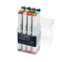 ราคา Copic Sketch ปากกามาร์คเกอร์โคปิก ชุด 12 สี Copic สเก็ตช์ สีคละสี 7.5X15.7X5.8 กล่อง (YA11794)