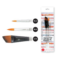 ราคา ชุดพู่กันสีน้ำ 3 ด้าม ขนไนล่อน ด้ามใส SEIKAI ASF-P3 (YA11879)