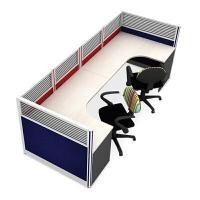 ราคา MO-TECH ชุด work system 2 ที่นั่ง Top โค้ง แผงครึ่งกระจกขัดลาย MT-WS022C สีไวท์วูดสลับเทาเข้ม (YA12072)