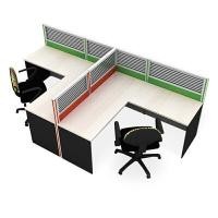 ราคา ชุด work system 2 ที่นั่ง Top ตรง แผงครึ่งกระจกขัดลาย โม-เทค MT-WS012 สีไวท์วูดสลับเทาเข้ม (YA12076)