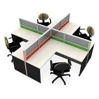 ราคา ชุด work system 4 ที่นั่ง Top ตรง แผงครึ่งกระจกขัดลาย โม-เทค MT-WS014 สีไวท์วูดสลับเทาเข้ม (YA12081)