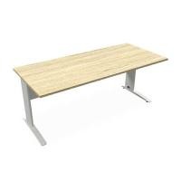 ราคา โต๊ะทำงานขาเหล็กสีขาว (TOP ไม้ Particle Board หนา 25 mm.) โม-เทค 2WSTD-1880 (YA13377)
