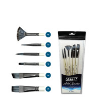 ราคา ชุดพู่กันสีน้ำ Artist 6 ด้าม ขนแปรงสังเคราะห์ SEIKAI SE-WMP6 (YA13656)