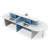 ราคา ชุด work system 4 ที่นั่ง พร้อมตัวต่อโค้งโต๊ะประชุม (TOP ตรง) โม-เทค MT-WAC014 (YA13671)