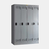 ราคา ตู้ล็อคเกอร์ 4 ช่องสูง เหล็กหนา 0.6 มม. ไอคอนิค PLK-115B-G1 สีเทา (YA13685)