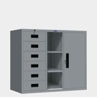 ราคา ตู้เก็บเอกสารบานรวม 1 บานเปิด 6 ลิ้นชัก มีชั้นกลาง ไอคอนิค MR-46 เทา 4 ฟุต (YA14293)