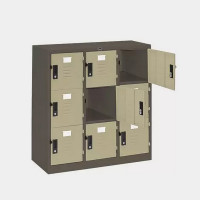 ราคา ตู้ล็อกเกอร์เตี้ย 9 ช่อง ไอคอนิค LK-T9 สีเทาสลับ (YA14837)