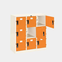 ราคา ตู้ล็อกเกอร์เตี้ย 9 ช่อง ไอคอนิค LK-T9 สีขาว-ส้ม (YA14840)