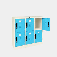 ราคา ตู้ล็อกเกอร์เตี้ย 6 ช่อง ไอคอนิค LK-T6 สีขาว-ฟ้า (YA14846)