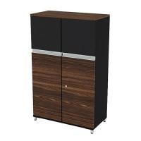 ราคา ตู้เก็บเอกสาร (ล่างบานเปิด บนบานเปิดไม้) โม-เทค 2EXCI811 สีมอคค่าสลับดำ (YA15153)