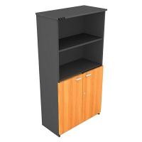 ราคา MO-TECH ตู้เอกสารสูง บนโล่ง ล่างบานเปิดทึบ 2CM810 สีเชอร์รี่-เทาเข้ม (YA15177)