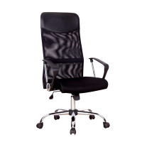 ราคา เก้าอี้สำนักงานพนักพิงสูง โครงเหล็กหุ้มผ้าตาข่าย ที่นั่งบุฟองน้ำหุ้มผ้า Mesh ไอคอนิค CHC-01M สีดำ (YA15282)